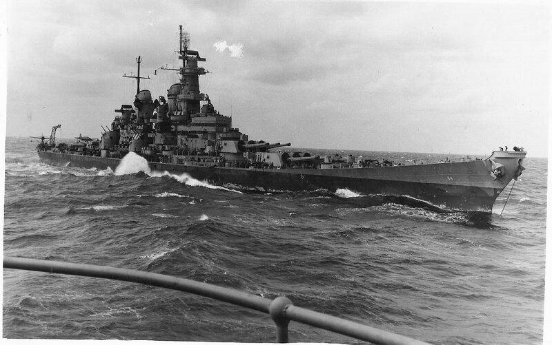 Battleship at Sea — Black, Dramatic, Photograph, Ocean, Ship, Clouds
