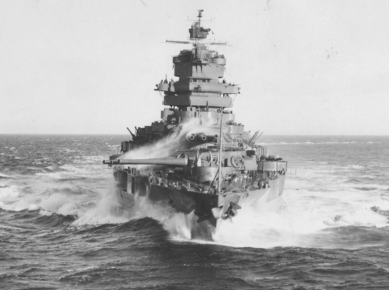 Battleship at Sea — Black, Dramatic, Photograph, Ocean