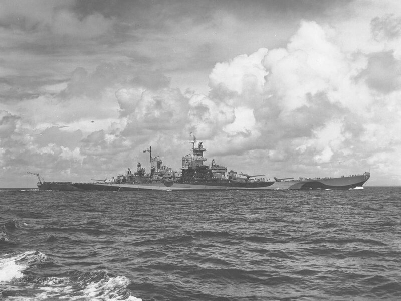 Battleship at Sea — Black, Dramatic, Photograph, Ship