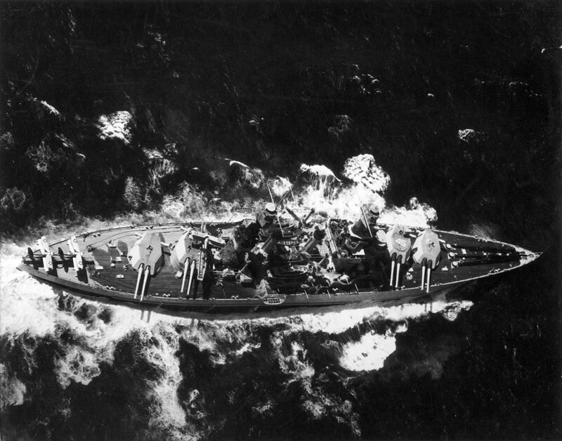 Battleship at Sea — Black, Dramatic