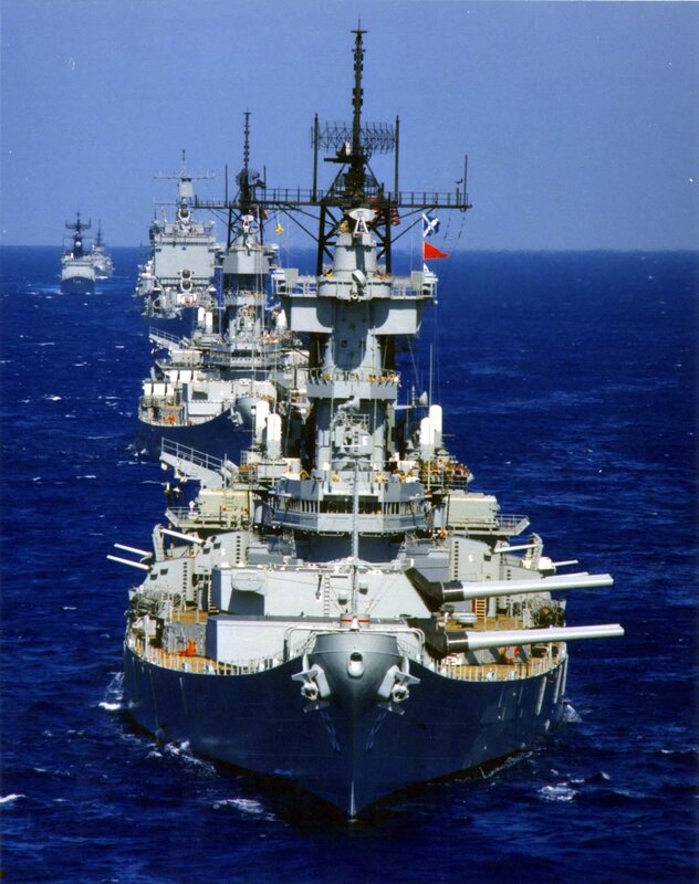 Battleship Fleet at Sea — Blue, Dramatic