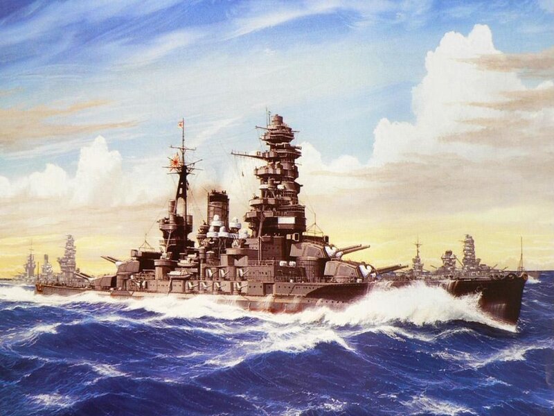 Battleship Fleet at Sea — Blue