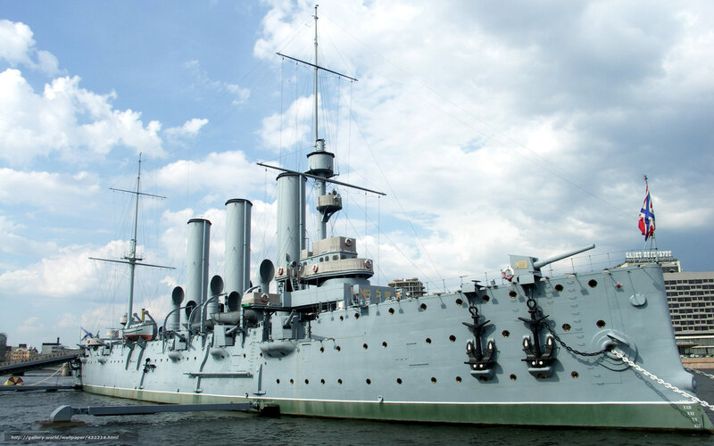 Battleship in Harbor — Gray, Serene, Afternoon