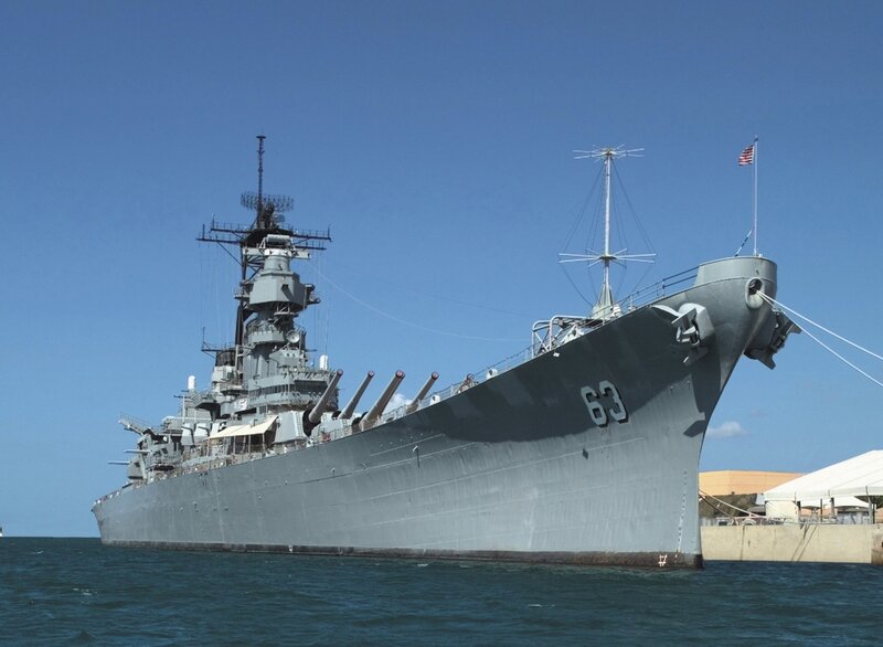 Battleship in Harbor