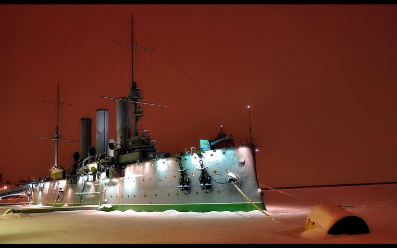Battleship in Snow
