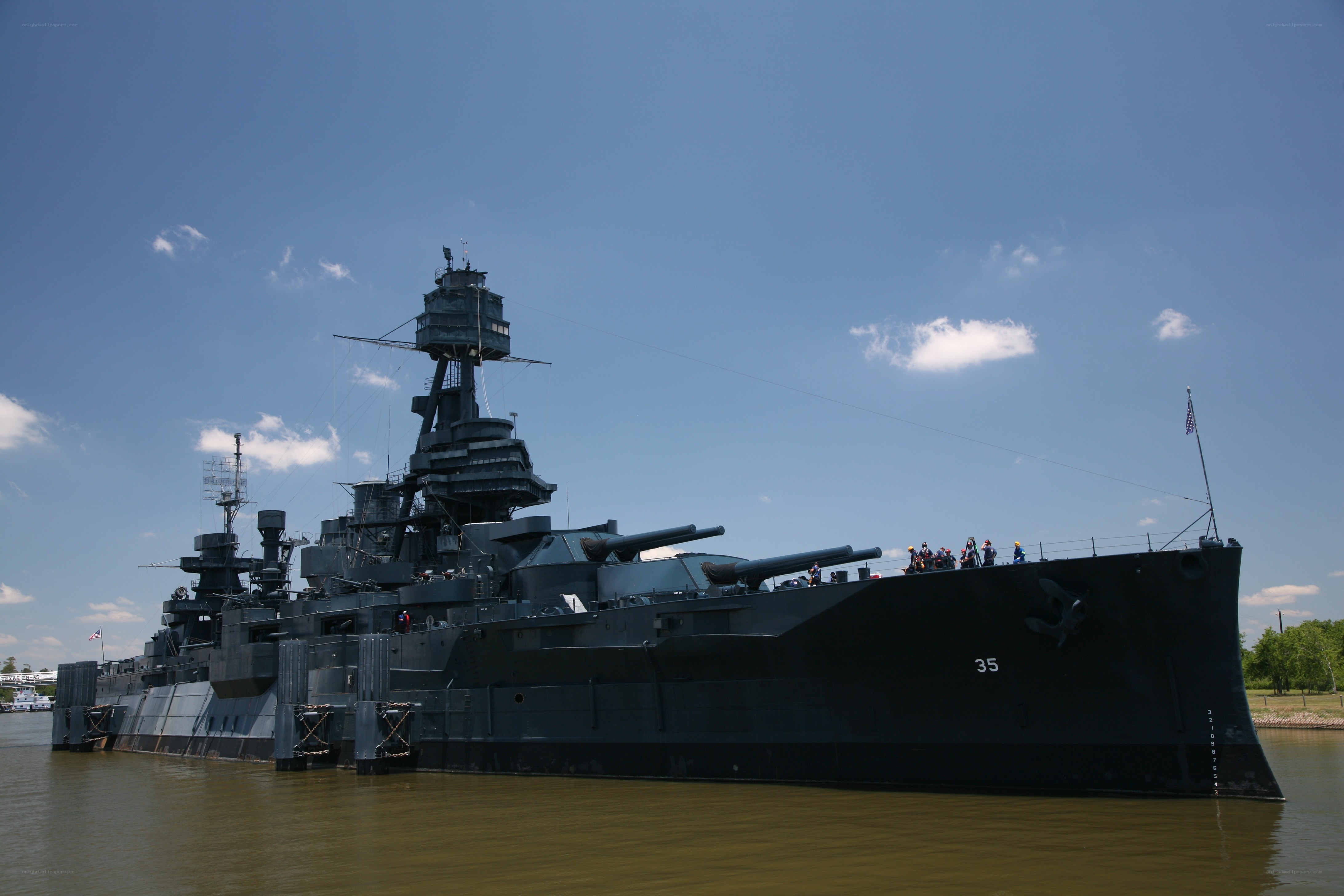 Battleship Missouri at dock