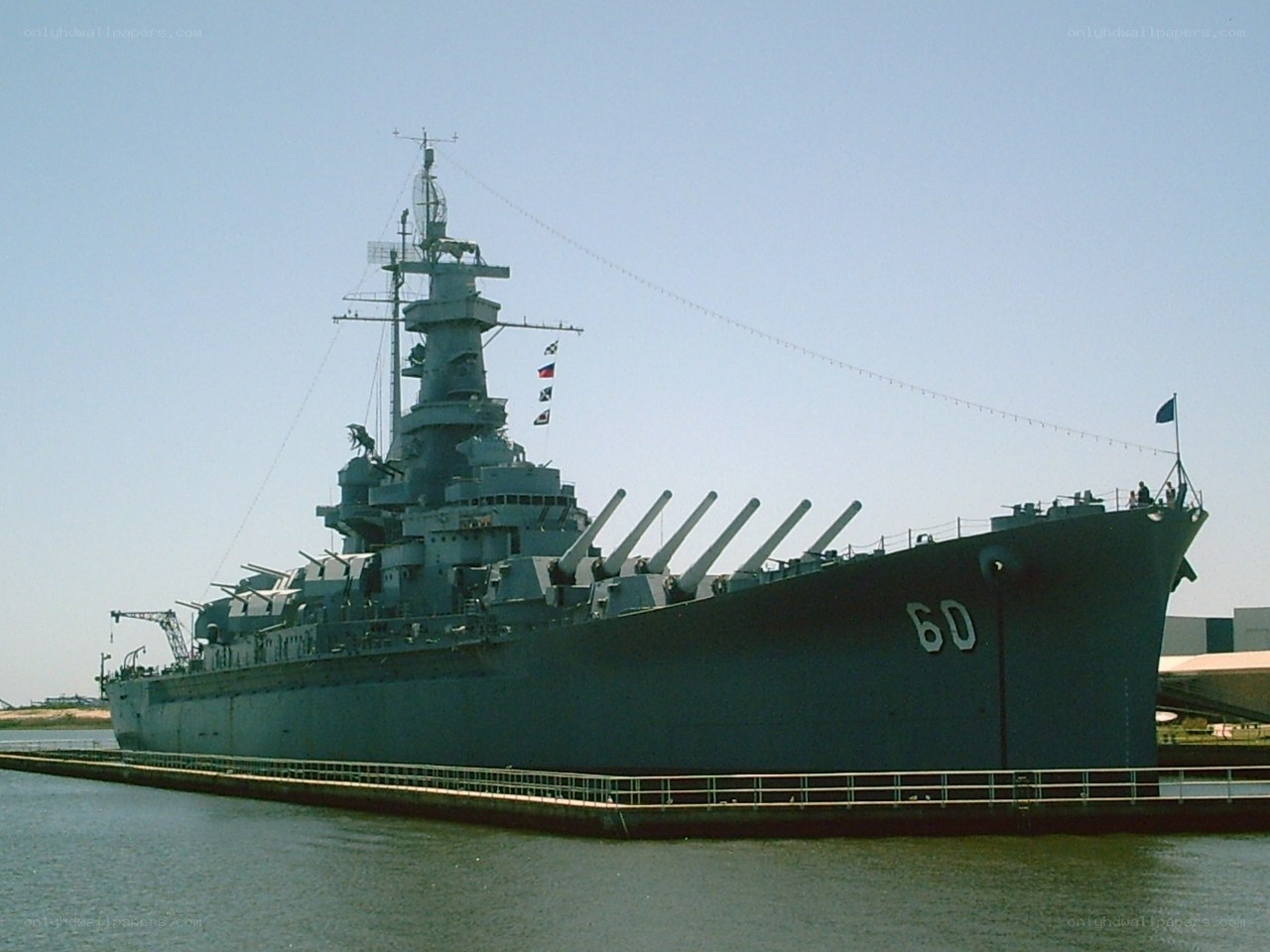 Battleship Missouri at dock