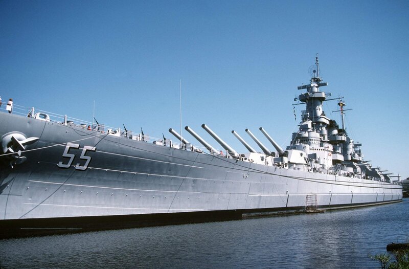 Battleship Missouri at dock