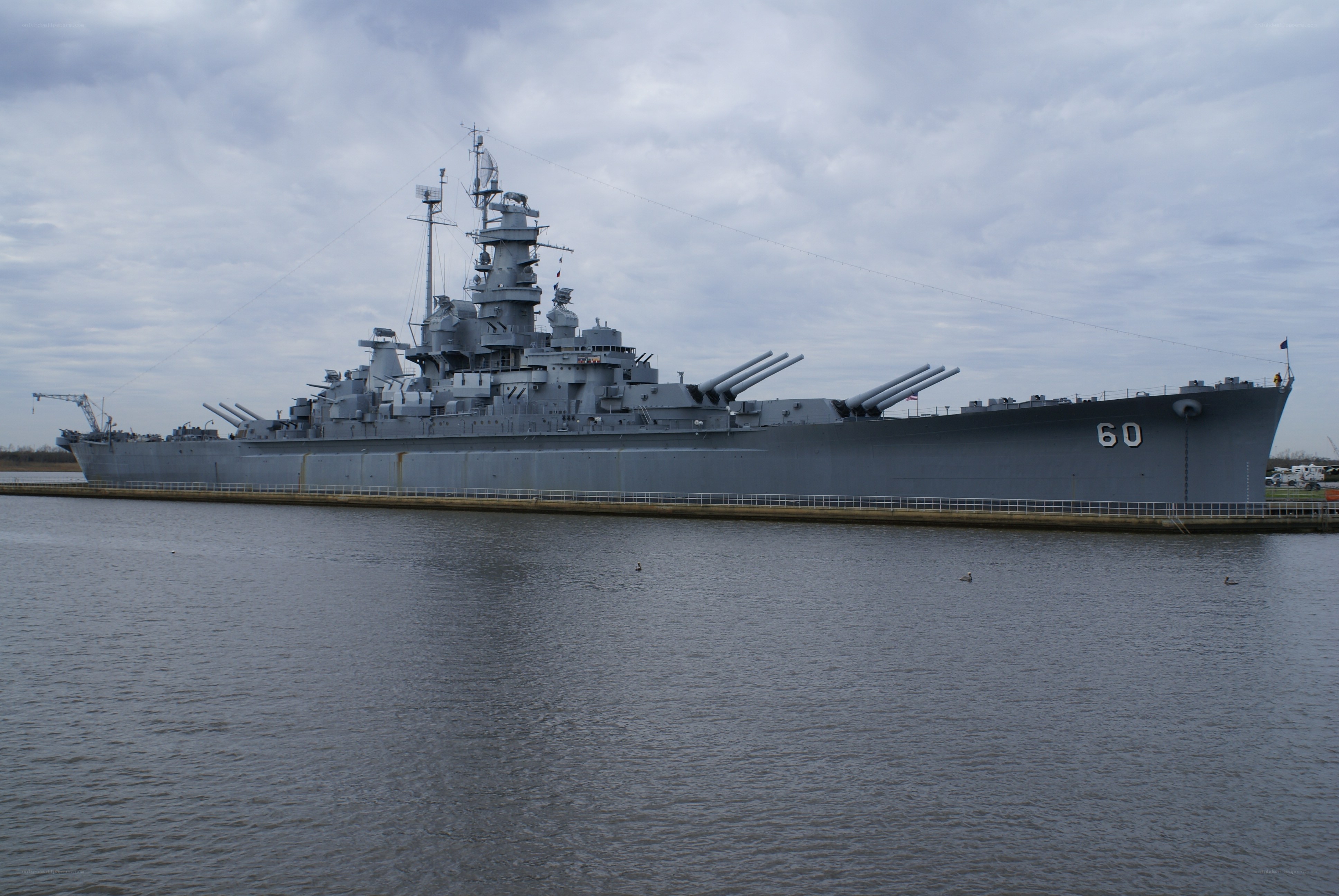 Battleship Missouri at dock