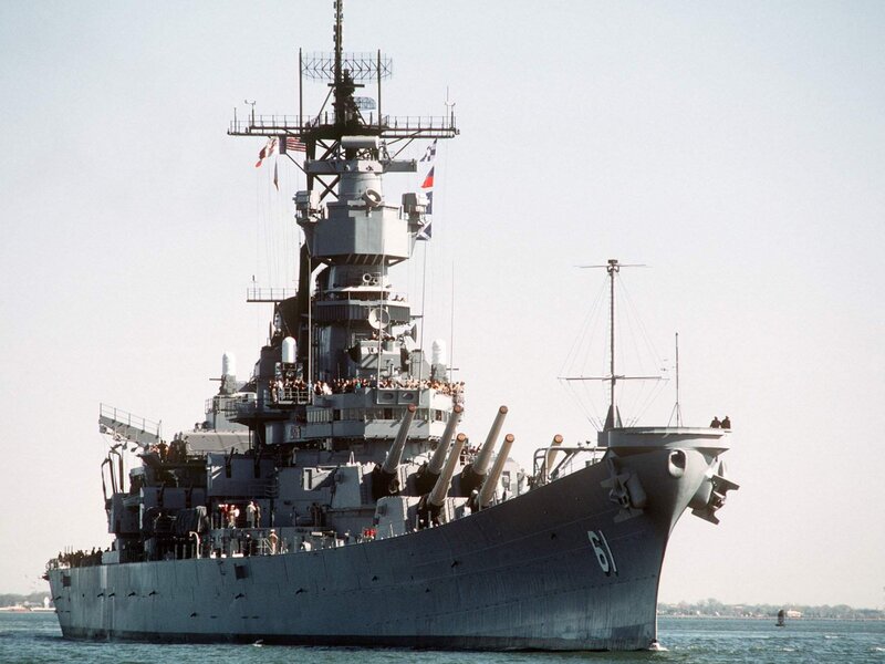 Battleship on Water — Gray, Calm