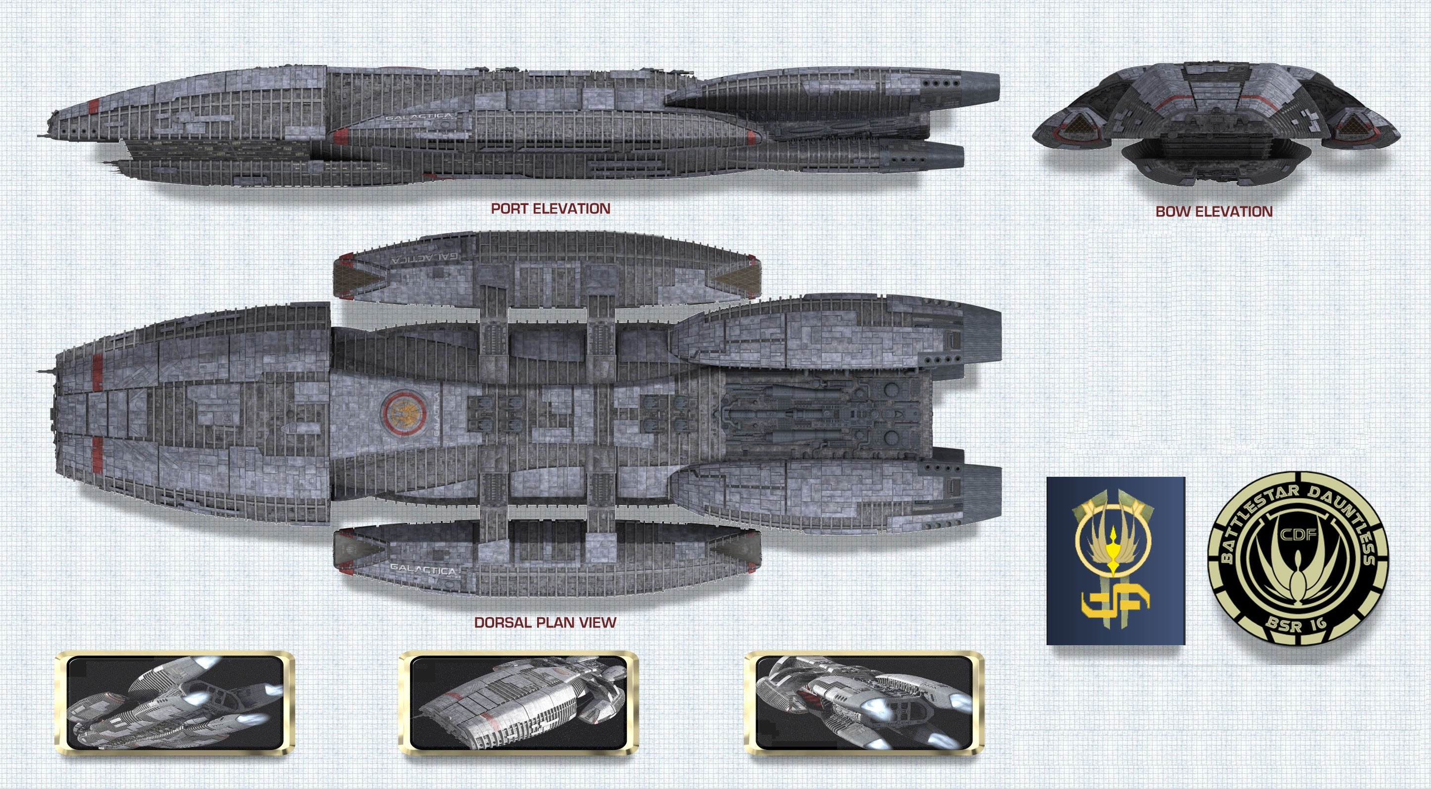 Battlestar Dauntless design schematics