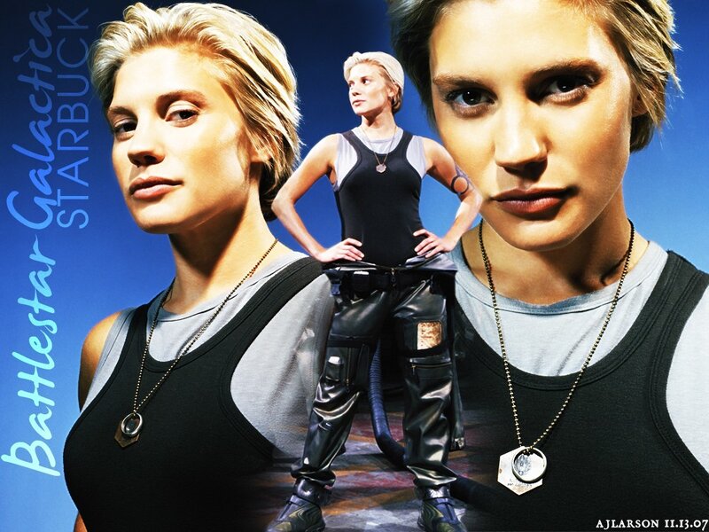 Battlestar Galactica character collage