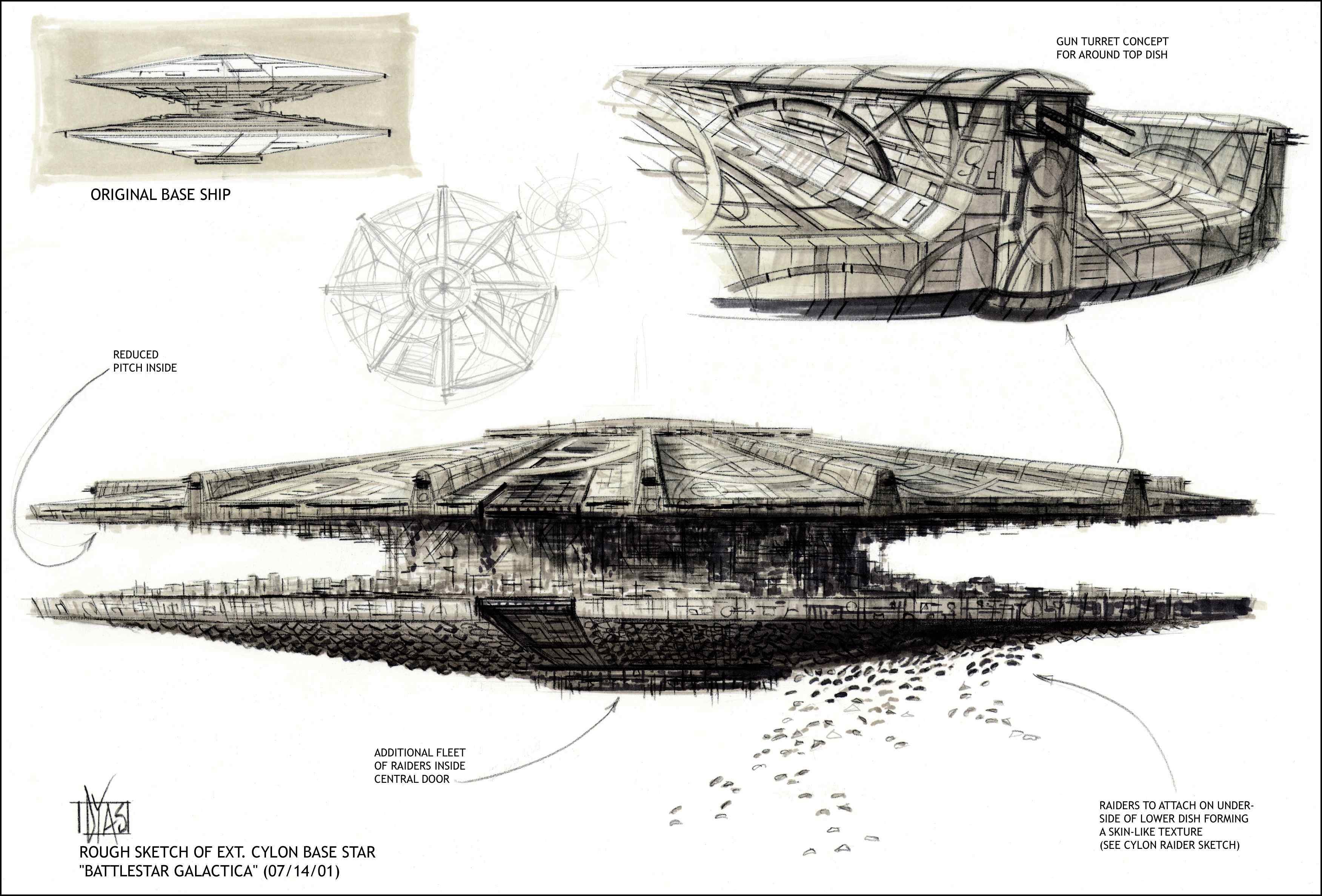 Battlestar Galactica concept sketch