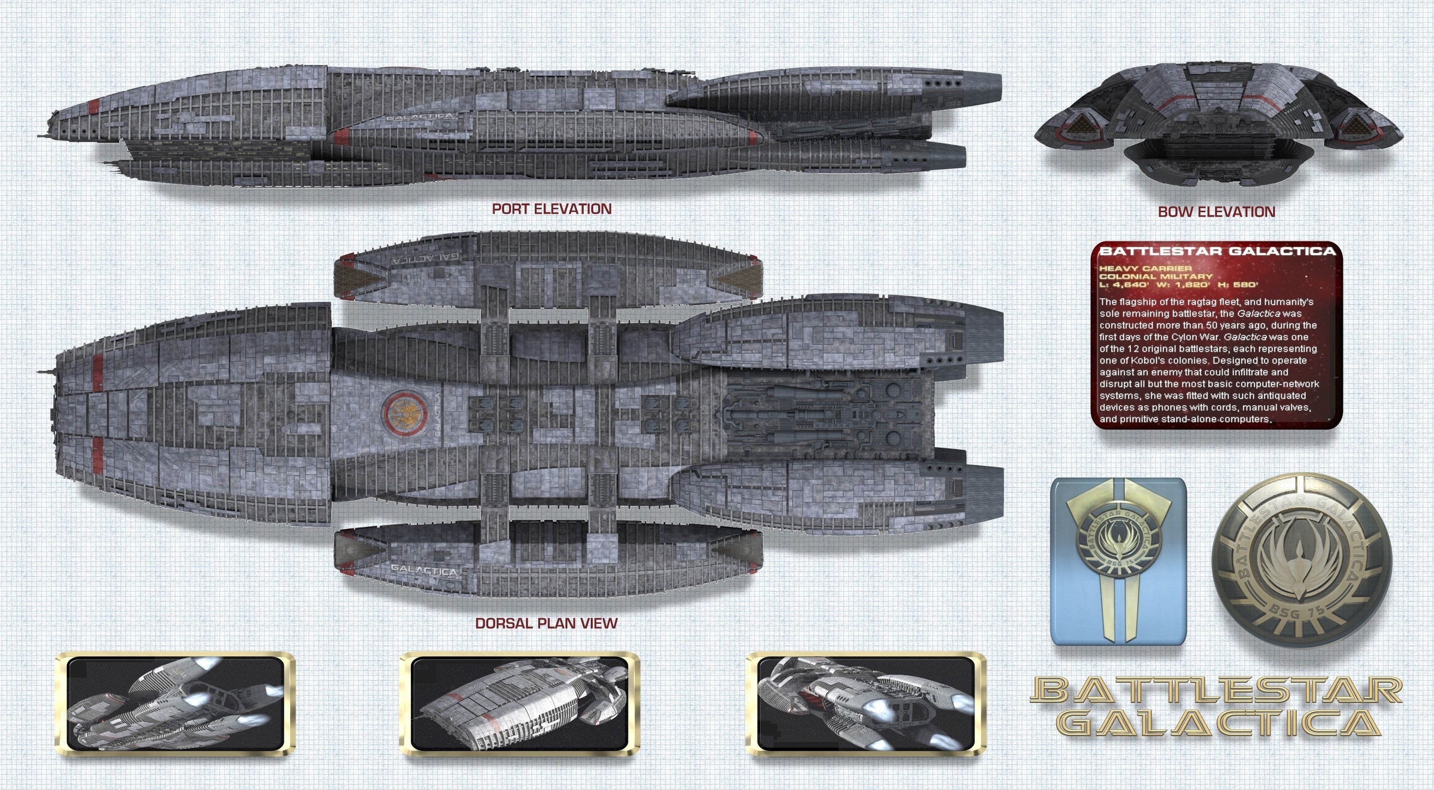 Battlestar Galactica design schematic