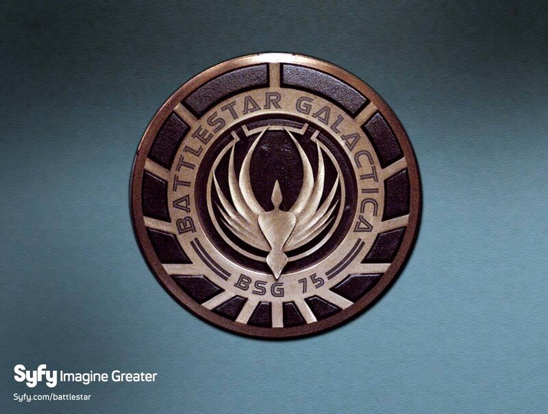 Battlestar Galactica Logo — Brown
