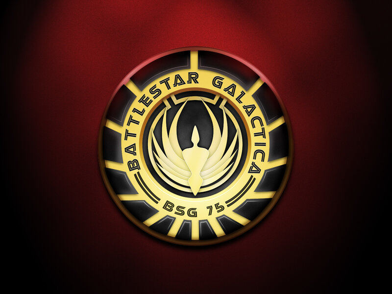Battlestar Galactica Logo — Red, Dramatic