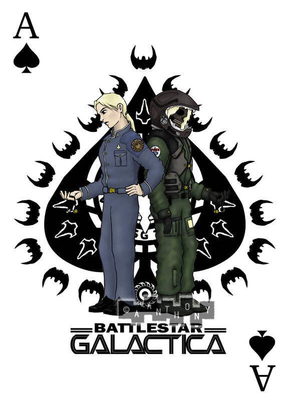 Battlestar Galactica playing card