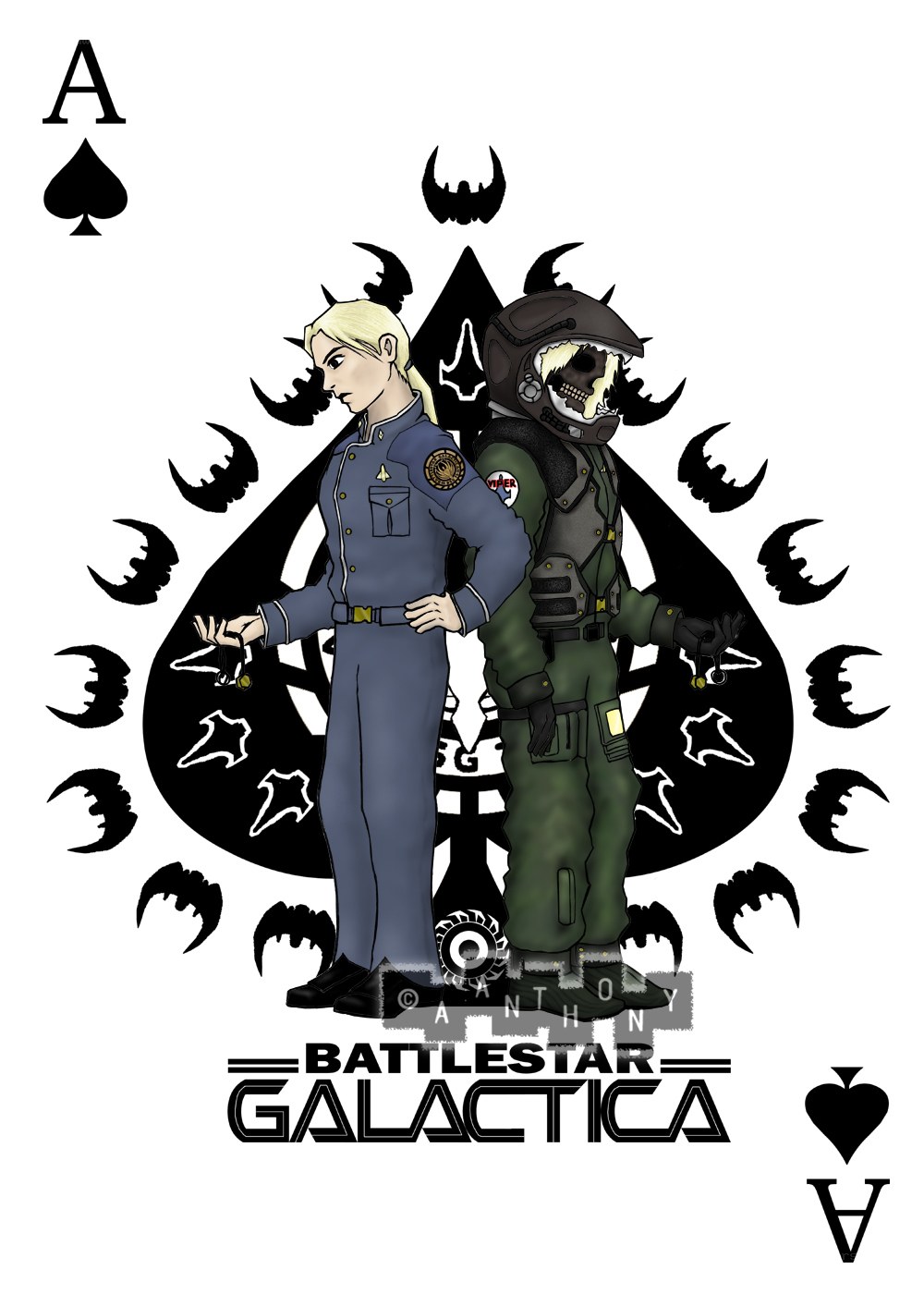 Battlestar Galactica playing card