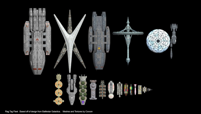 Battlestar Galactica ship designs