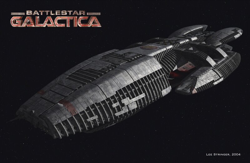 Battlestar Galactica Ship — Gray, Dramatic