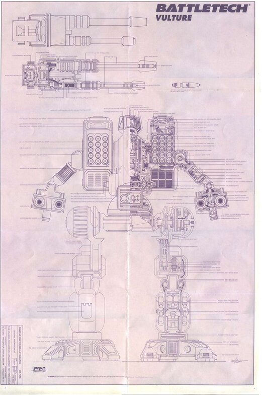 BattleTech Vulture mech blueprint
