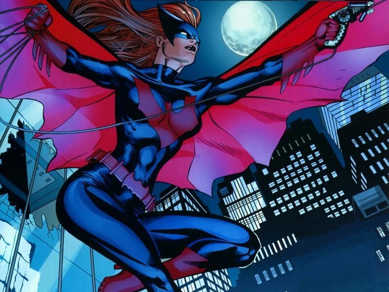 Batwoman in action at night