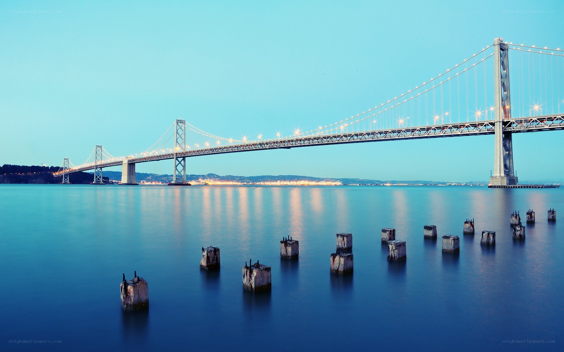 Bay Bridge at dusk