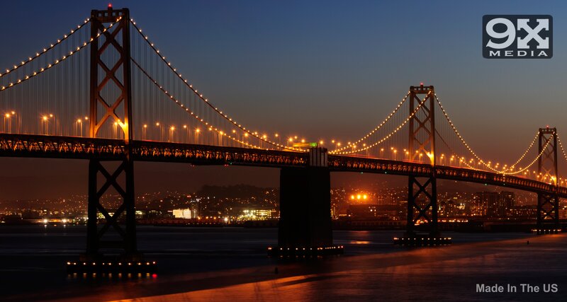 Bay Bridge at Dusk — Orange