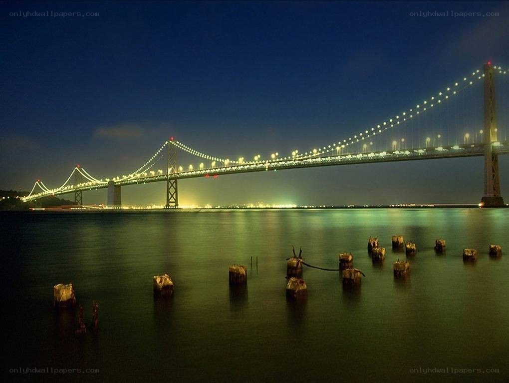 Bay Bridge at night