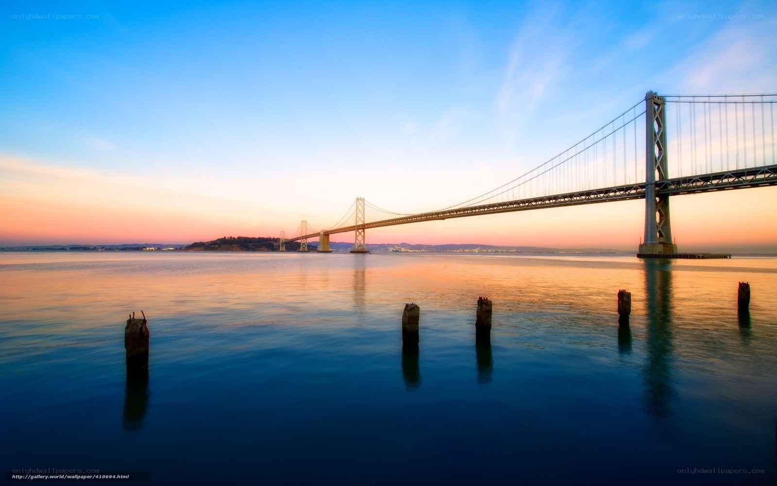Bay Bridge at sunset