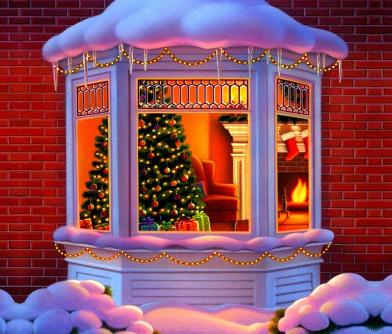 Bay Window with Christmas Tree