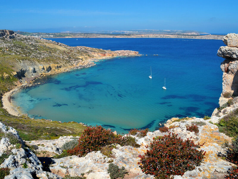 Bay with Sailboats