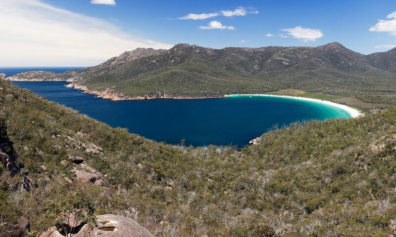 Bay with White Sand Beach