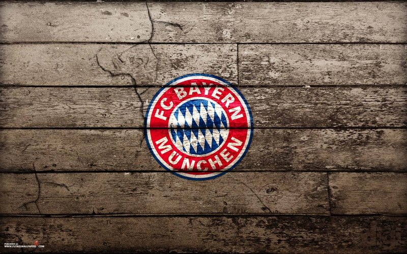 Bayern Munich logo on wood