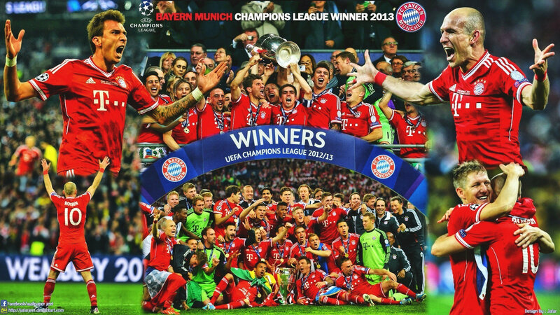 Bayern Munich Players Celebrating — Red