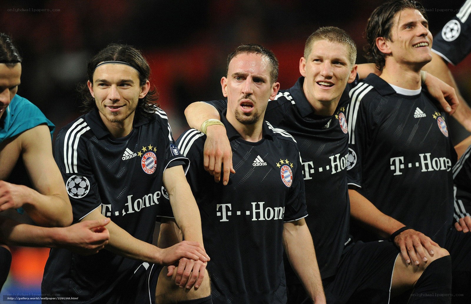 Bayern Munich players celebrating
