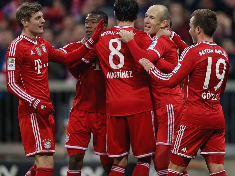 Bayern Munich Players — Red, Celebratory, Night