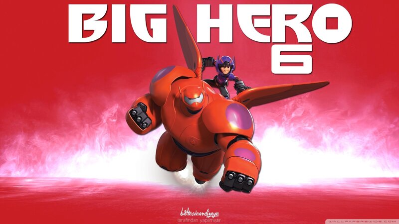 Baymax and Hiro in Flight