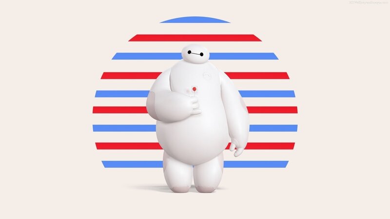 Baymax Robot Character — White, Calm