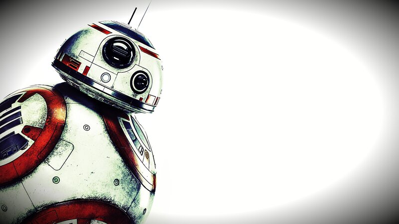 BB-8 Droid — White, Dramatic, Digital Art