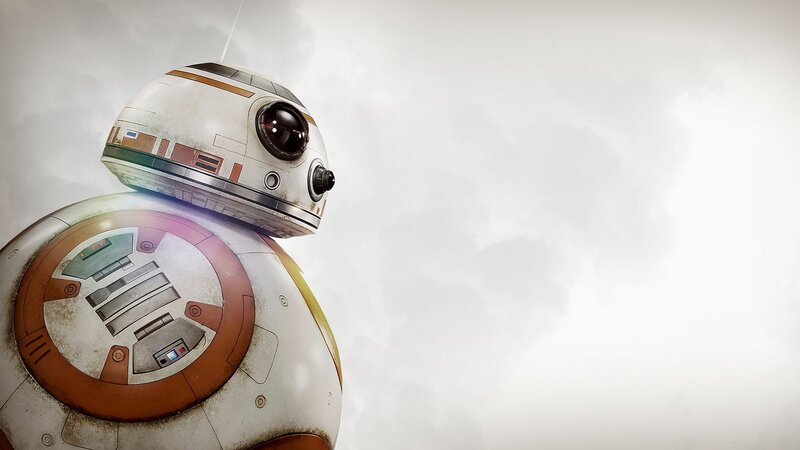 BB-8 Droid — White, Neutral, Digital Art