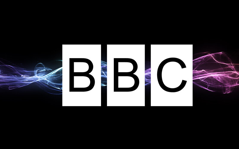 BBC logo with colorful smoke