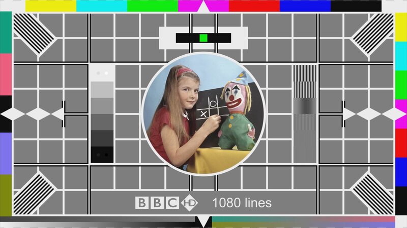 BBC test card with photo