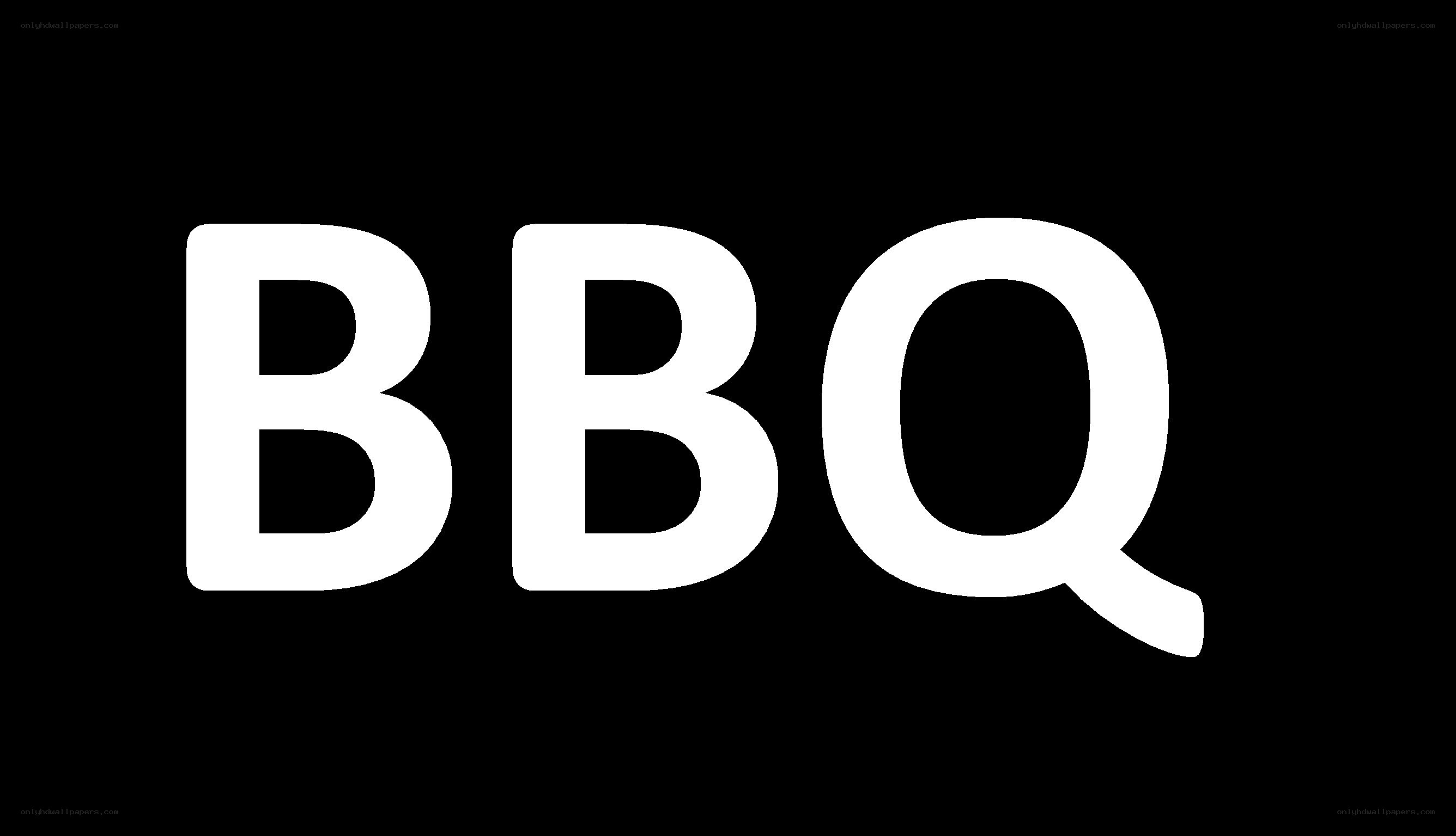 BBQ text on black background