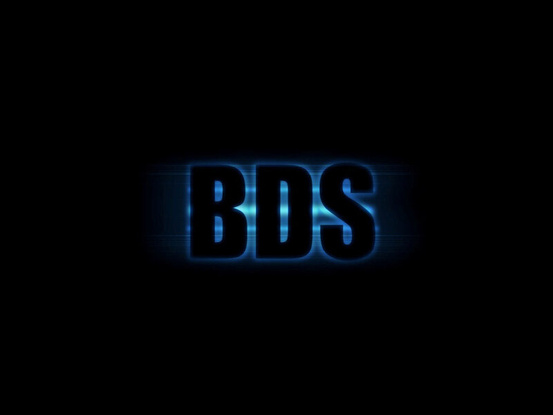 BDS logo with blue glow