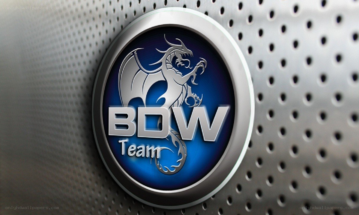 BDW Team logo on metal surface