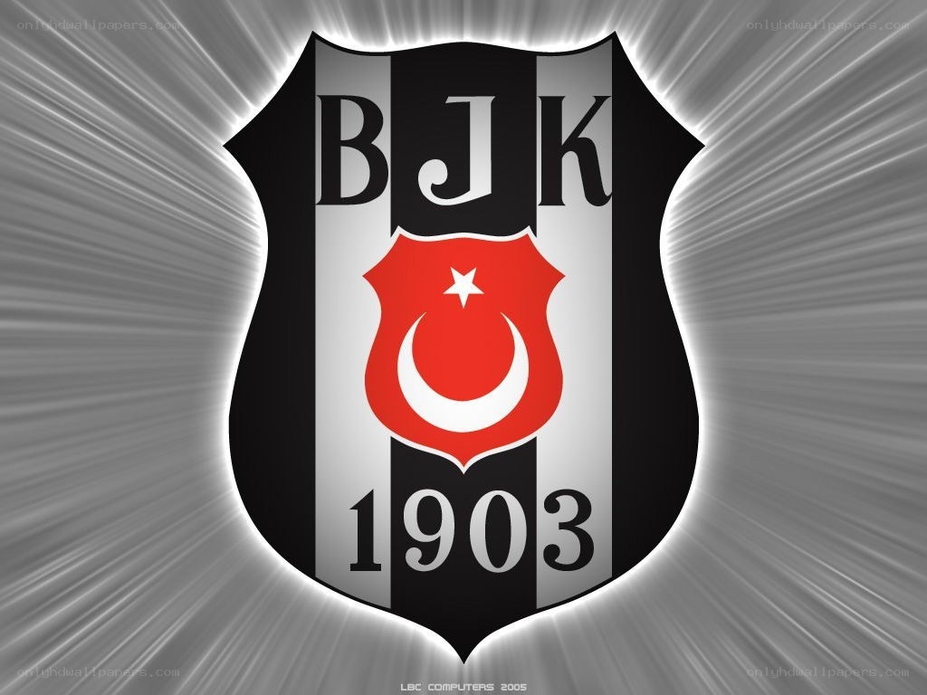Beşiktaş logo with radiant background