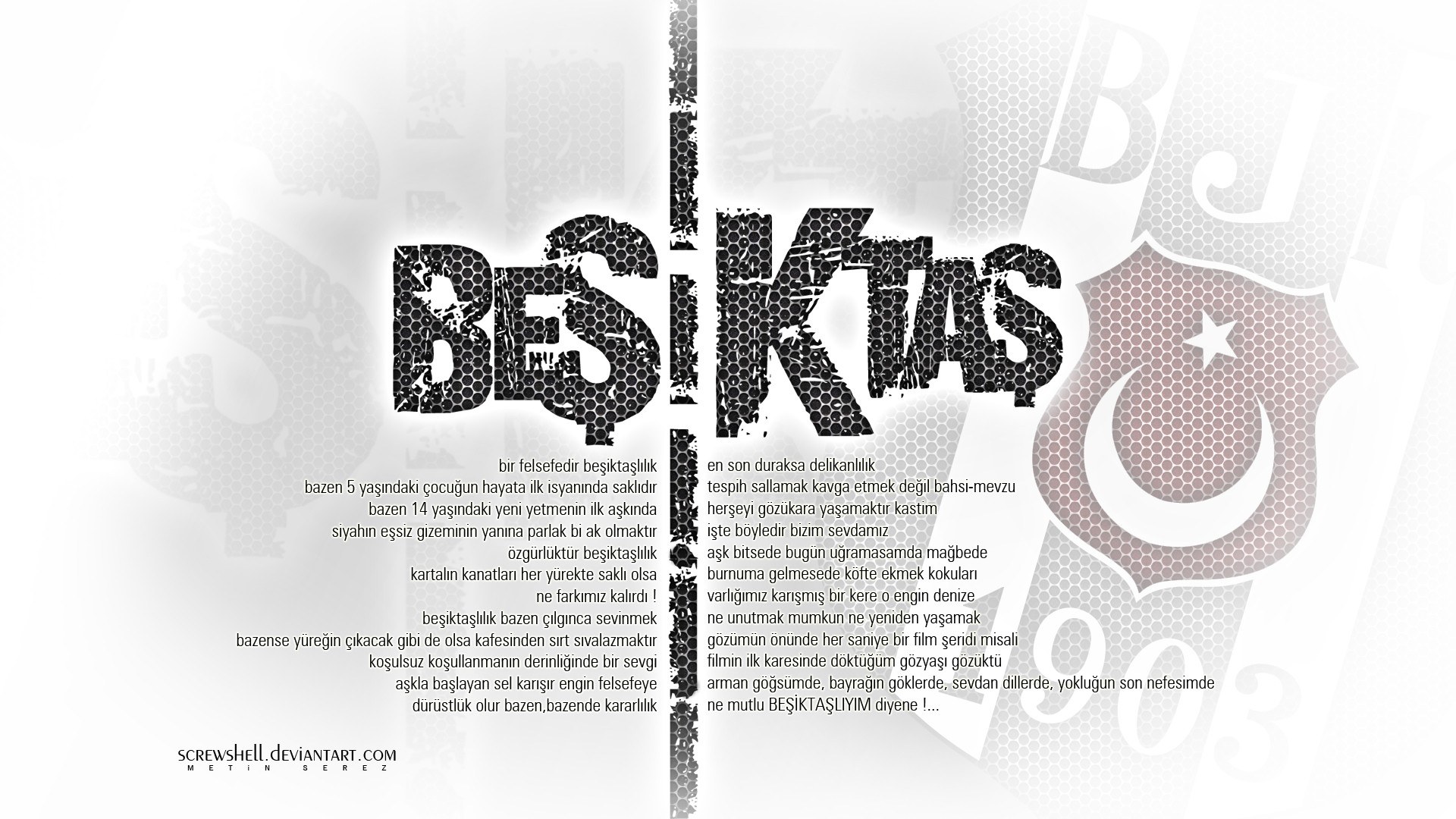 Beşiktaş text art
