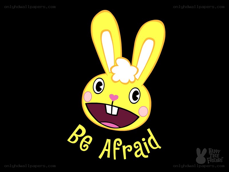 Be Afraid bunny logo