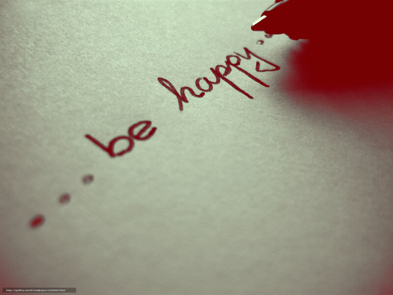 be happy handwritten